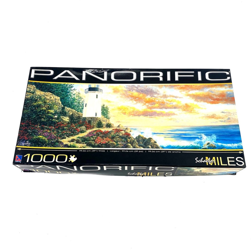 Schaefer PANORIFIC 1000 Piece Lighthouse Coastal Ocean Scenic Jigsaw Puzzle